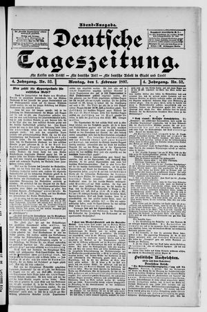 Deutsche Tageszeitung vom 01.02.1897