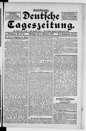 Deutsche Tageszeitung vom 08.02.1897