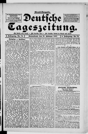 Deutsche Tageszeitung vom 13.02.1897
