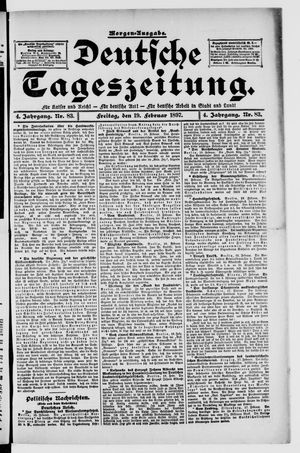 Deutsche Tageszeitung vom 19.02.1897
