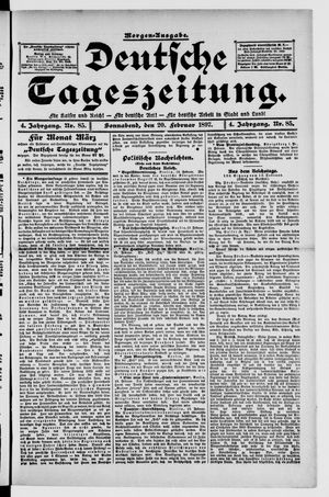 Deutsche Tageszeitung vom 20.02.1897