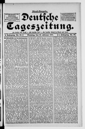 Deutsche Tageszeitung vom 23.02.1897