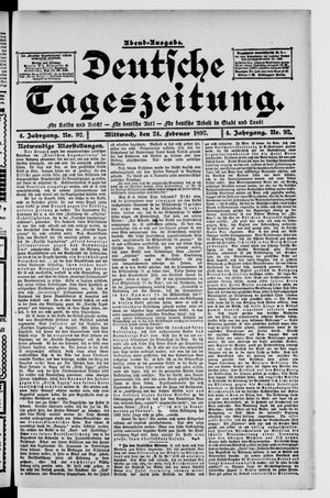 Deutsche Tageszeitung vom 24.02.1897