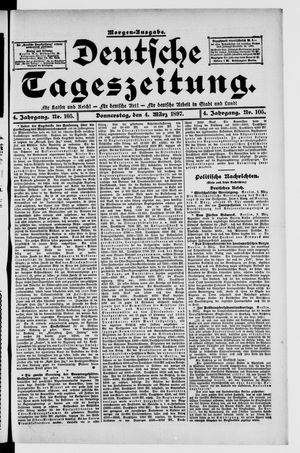 Deutsche Tageszeitung vom 04.03.1897