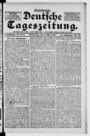Deutsche Tageszeitung vom 11.03.1897