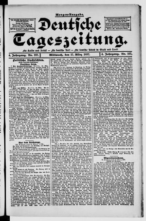 Deutsche Tageszeitung vom 17.03.1897