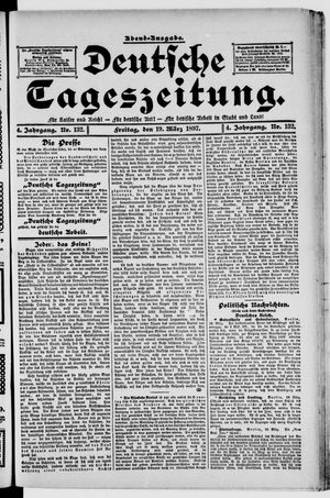 Deutsche Tageszeitung vom 19.03.1897