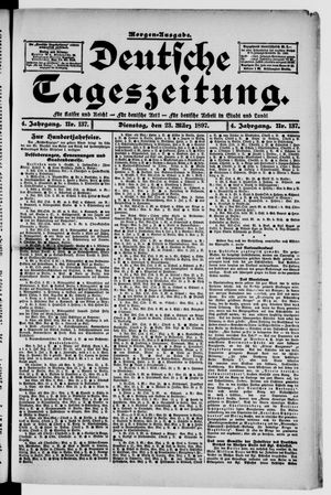 Deutsche Tageszeitung vom 23.03.1897