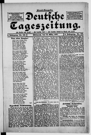 Deutsche Tageszeitung vom 31.03.1897