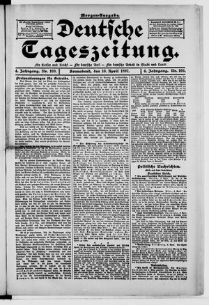 Deutsche Tageszeitung on Apr 10, 1897