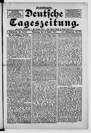 Deutsche Tageszeitung vom 13.04.1897