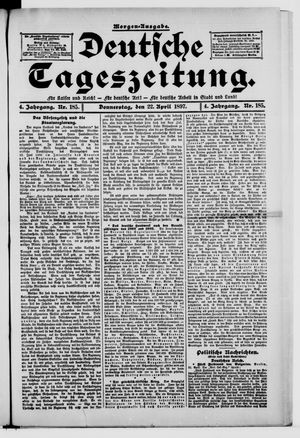 Deutsche Tageszeitung vom 22.04.1897