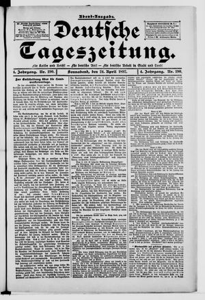 Deutsche Tageszeitung vom 24.04.1897