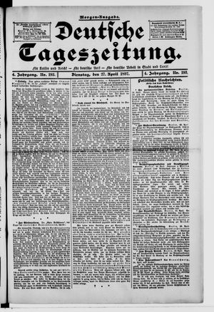 Deutsche Tageszeitung vom 27.04.1897