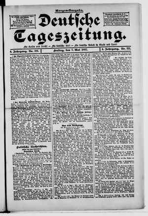 Deutsche Tageszeitung vom 07.05.1897