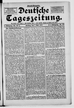 Deutsche Tageszeitung vom 07.05.1897