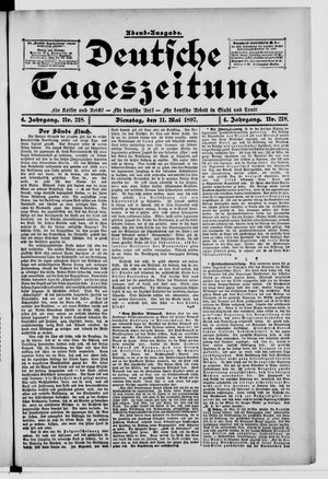 Deutsche Tageszeitung vom 11.05.1897