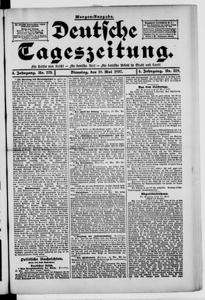 Deutsche Tageszeitung on May 18, 1897