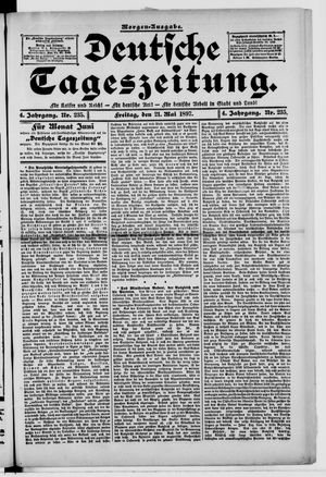 Deutsche Tageszeitung vom 21.05.1897