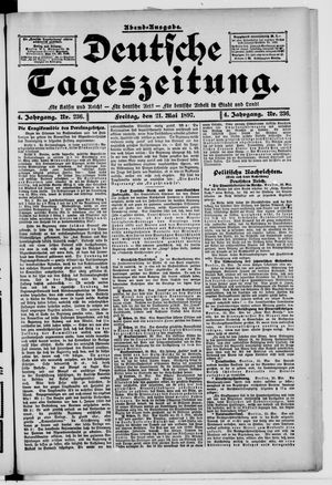 Deutsche Tageszeitung vom 21.05.1897