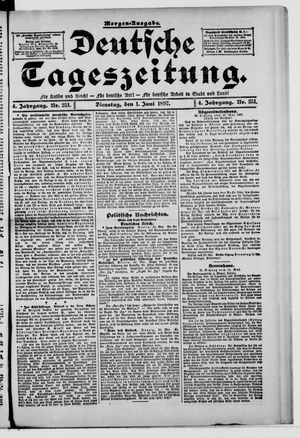Deutsche Tageszeitung vom 01.06.1897