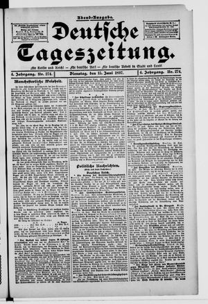 Deutsche Tageszeitung vom 15.06.1897