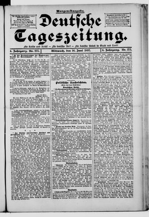 Deutsche Tageszeitung vom 16.06.1897