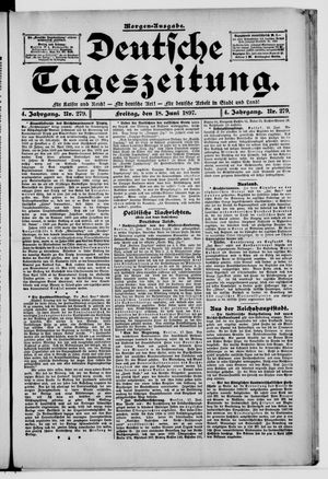Deutsche Tageszeitung vom 18.06.1897