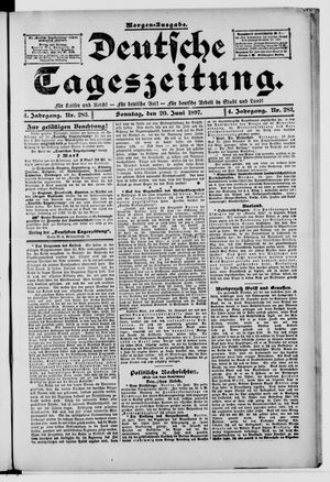Deutsche Tageszeitung on Jun 20, 1897