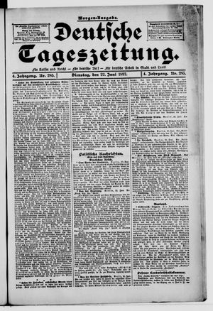 Deutsche Tageszeitung vom 22.06.1897