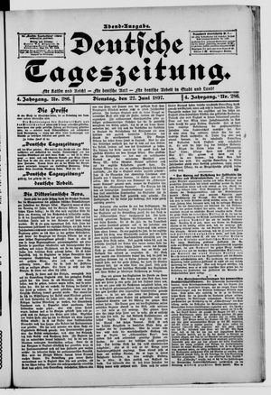 Deutsche Tageszeitung vom 22.06.1897