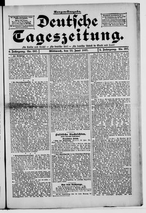 Deutsche Tageszeitung vom 23.06.1897