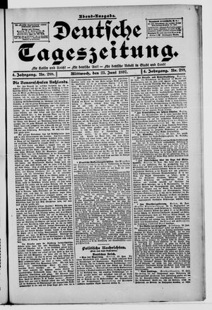 Deutsche Tageszeitung vom 23.06.1897