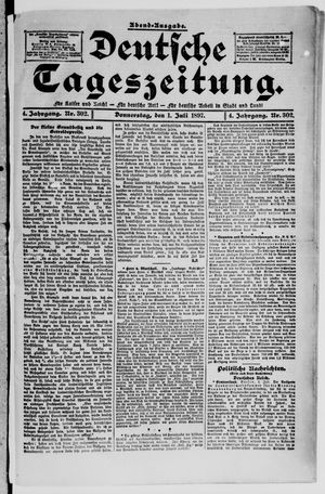 Deutsche Tageszeitung vom 01.07.1897