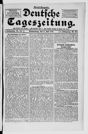 Deutsche Tageszeitung vom 08.07.1897