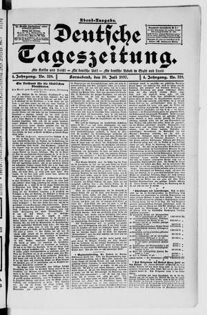 Deutsche Tageszeitung vom 10.07.1897