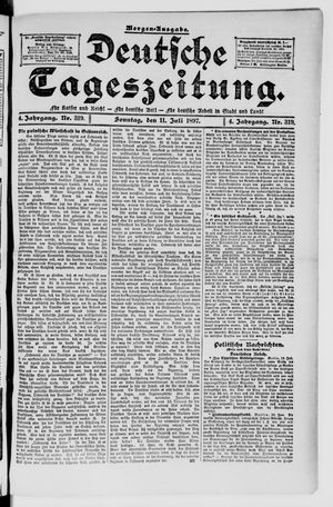 Deutsche Tageszeitung vom 11.07.1897
