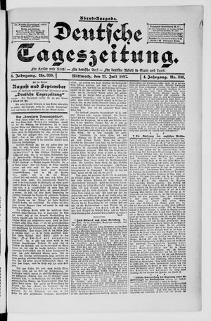 Deutsche Tageszeitung vom 21.07.1897