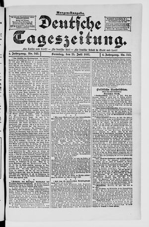 Deutsche Tageszeitung vom 25.07.1897