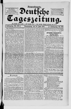 Deutsche Tageszeitung vom 29.07.1897