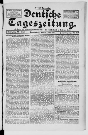 Deutsche Tageszeitung vom 29.07.1897