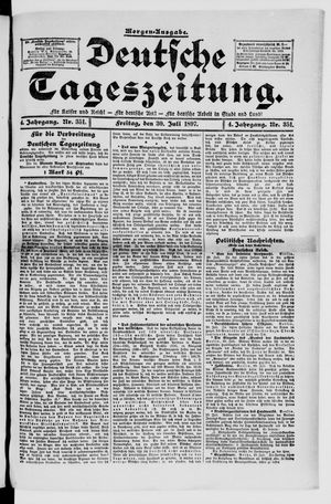 Deutsche Tageszeitung on Jul 30, 1897