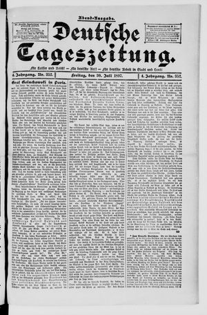 Deutsche Tageszeitung on Jul 30, 1897
