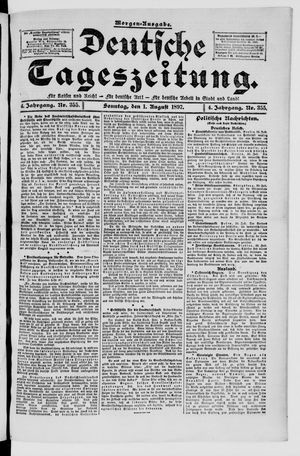 Deutsche Tageszeitung on Aug 1, 1897