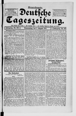 Deutsche Tageszeitung vom 05.08.1897