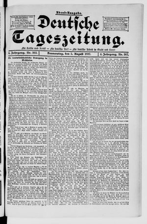 Deutsche Tageszeitung vom 05.08.1897