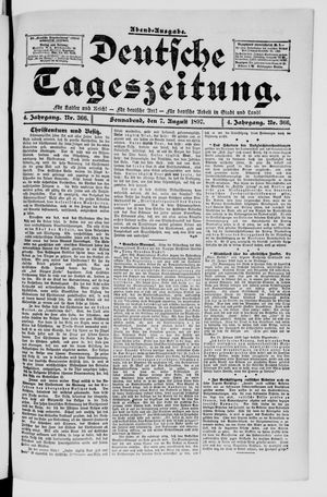 Deutsche Tageszeitung vom 07.08.1897