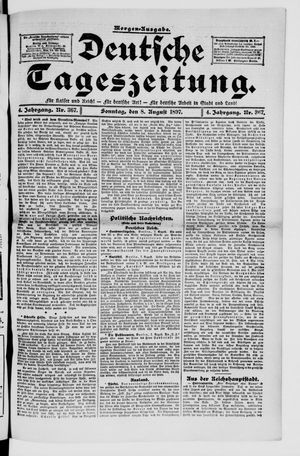 Deutsche Tageszeitung vom 08.08.1897