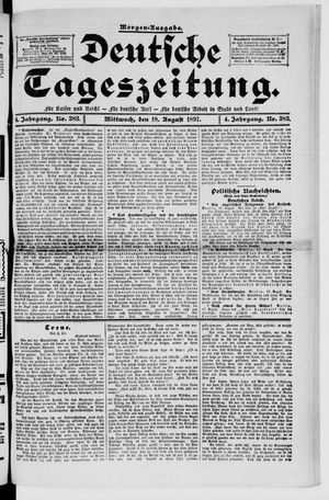 Deutsche Tageszeitung vom 18.08.1897