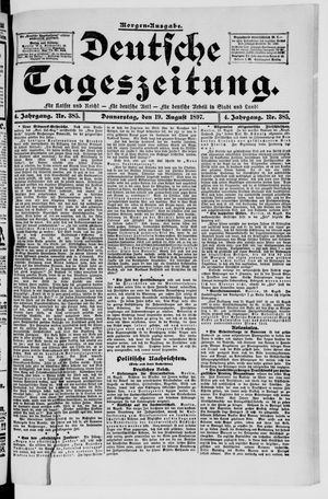 Deutsche Tageszeitung vom 19.08.1897